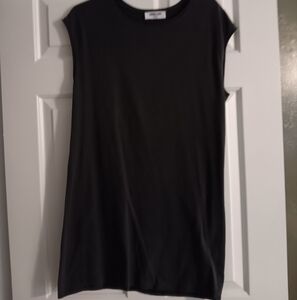 Versona Double Zero Brand, T Shirt Distressed Black Sleeveless Dress Small
